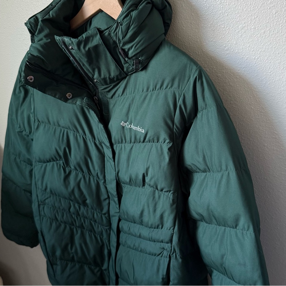 Columbia Forest Green Hooded Puffer Jacket - Picture 2 of 5